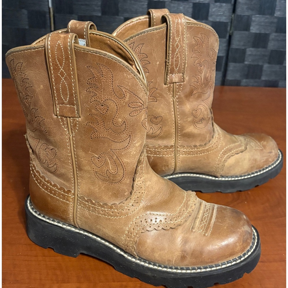 Ariat Fatbaby Original Women Brown Leather Western Cowboy Boots 14831 Size 8 B